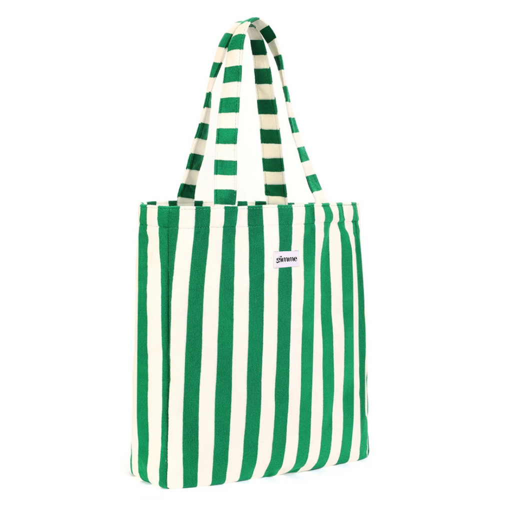 Yehwang Yehwang: totebag, shopper in badstof - groen