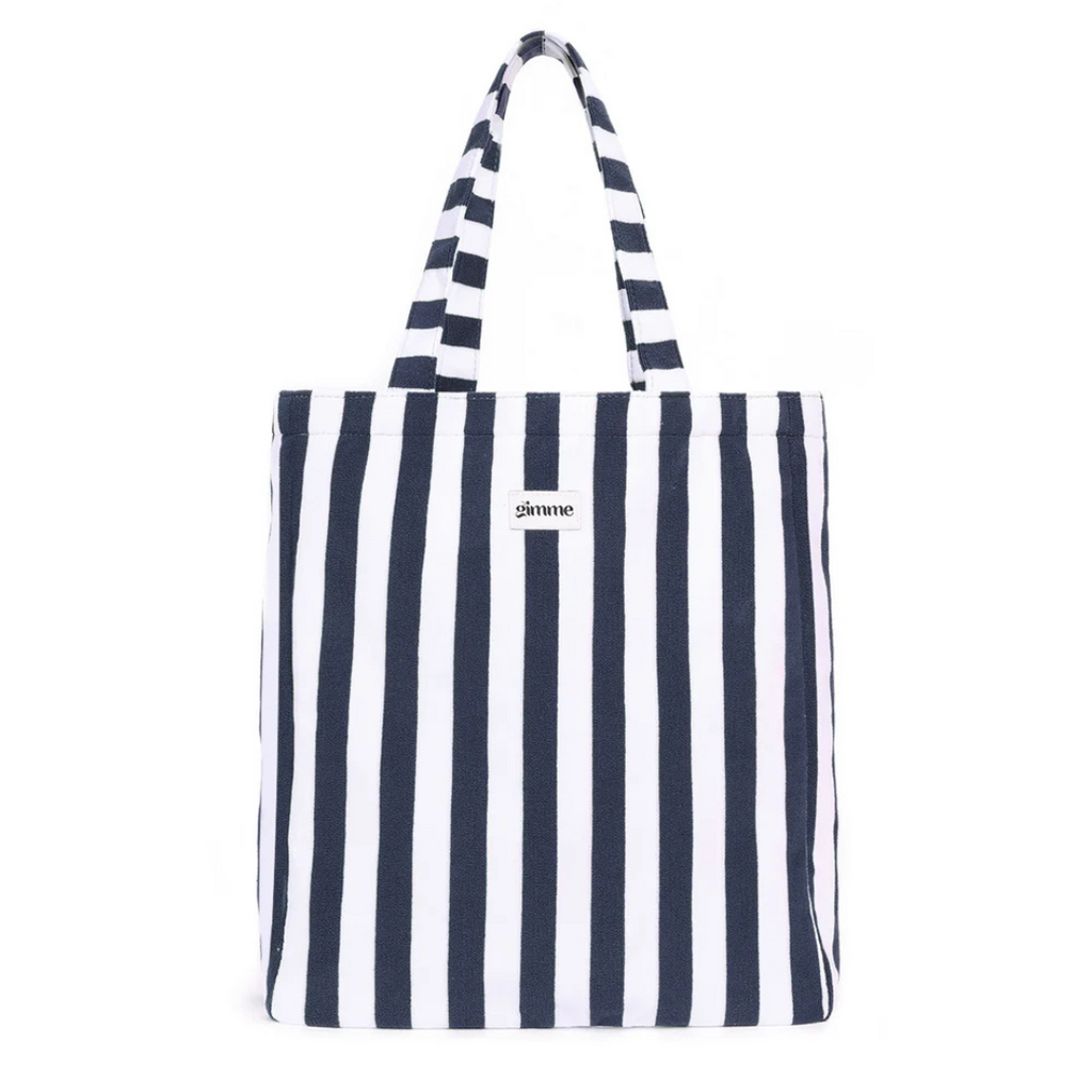 Yehwang Yehwang: totebag, shopper in badstof - donkerblauw