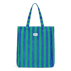 Yehwang Yehwang: totebag, shopper in badstof - blauw/groen