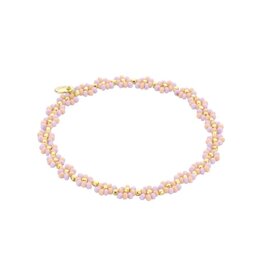 Biba Biba: Armbandje bloemetjes - lila en lichtroze
