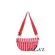 Zaza'z Zaza'z: handtas - heuptas badstof - roze/rood