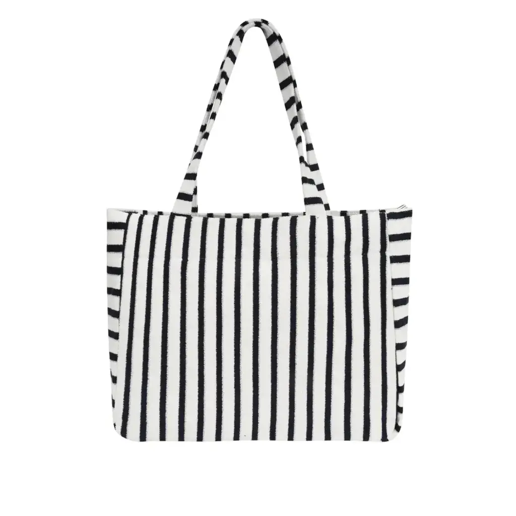 Yehwang Yehwang: totebag 01 - badstof - donkerblauw/wit