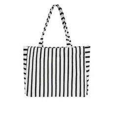 Yehwang Yehwang: totebag 01 - badstof - donkerblauw/wit
