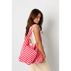 Yehwang Yehwang: Shopper - badstof - roze/rood