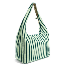 Yehwang Yehwang: Shopper - badstof - groen/lichtgroen
