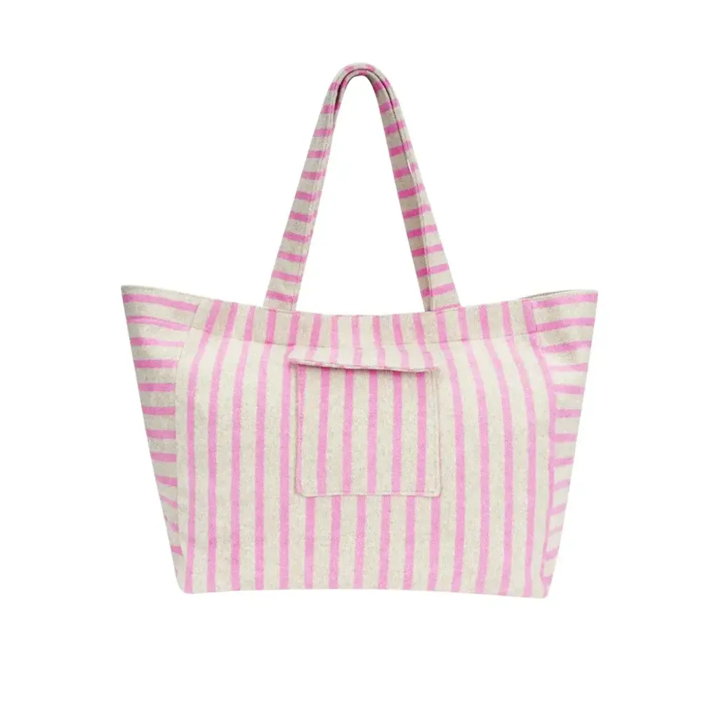 Yehwang Yehwang: Shopper (01) - badstof - grijs/roze