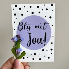 Sproetiz Sproetiz: Zakje bloemzaadjes - vergeet me nietjes - Blij met jou