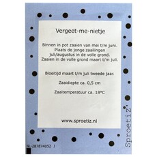 Sproetiz Sproetiz: Zakje bloemzaadjes - vergeet me nietjes - Geniet!