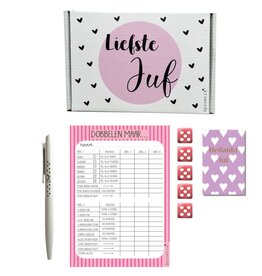 Sproetiz Sproetiz: Cadeaupakket juf - dobbelspel - Liefste juf