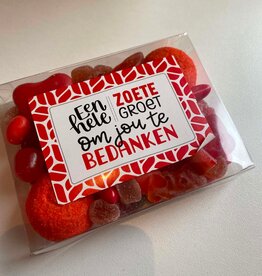 Zoete groetjes Zoete groetjes: snoepjes - bedanken