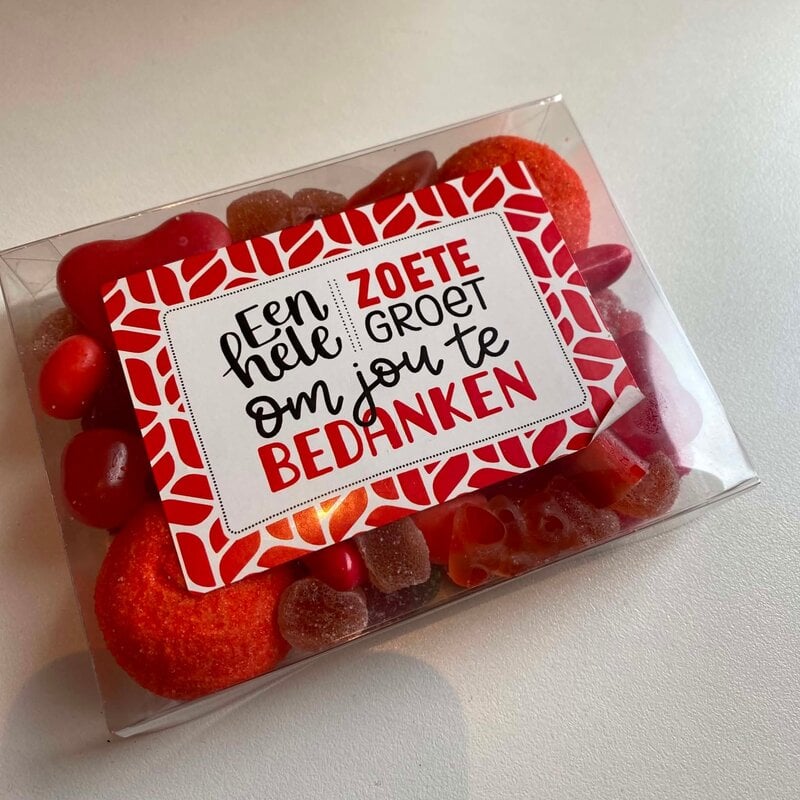 Zoete groetjes Zoete groetjes: snoepjes - bedanken