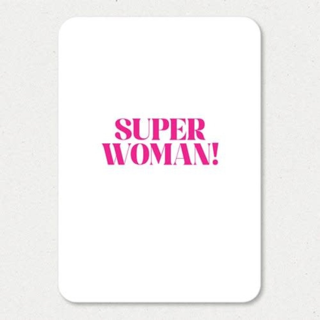 Liefz Liefz: kaart a6 - Super woman (roze)