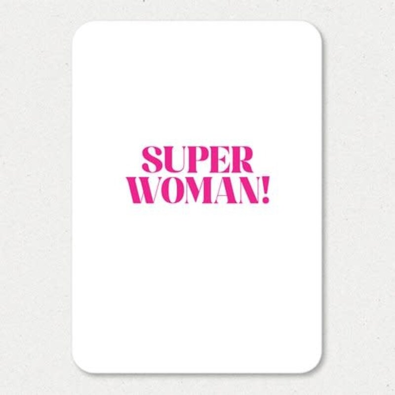 Liefz Liefz: kaart a6 - Super woman (roze)