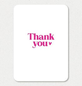 Liefz Liefz: kaart a6 - Thank you  (roze)