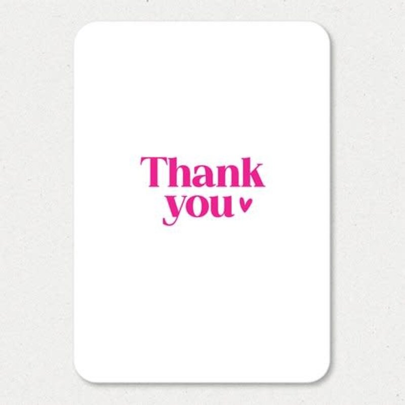 Liefz Liefz: kaart a6 - Thank you  (roze)