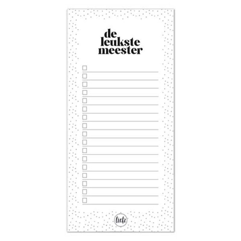 Liefz Liefz: Notitieblok | de leukste meester