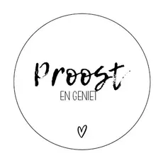Labelgeluk Labelgeluk: Onderzetter | Proost en geniet