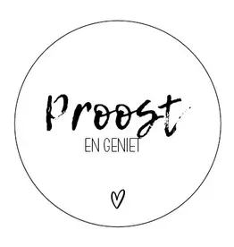 Labelgeluk Labelgeluk: Onderzetter | Proost en geniet