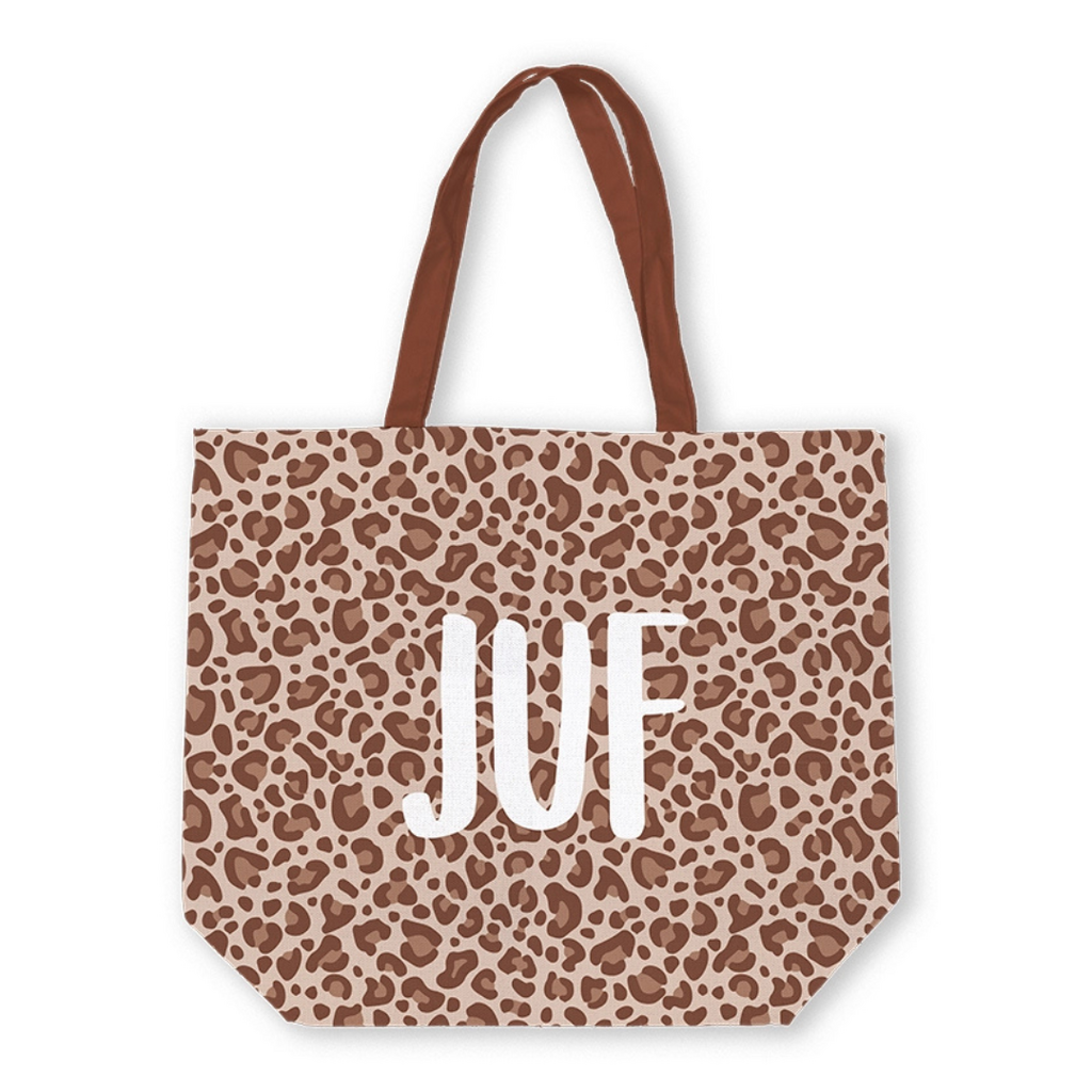 Kassaplan KP: Canvas tas - JUF leopard