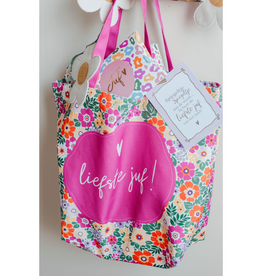 Kassaplan KP: Canvas tas - JUF bloemen