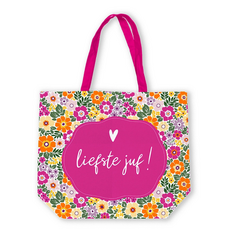 Kassaplan KP: Canvas tas - JUF bloemen