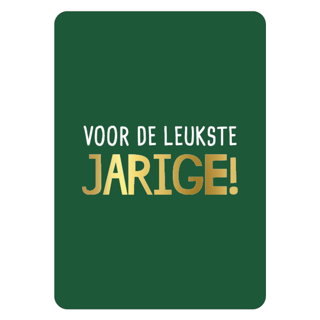 Kassaplan KP: kaartje a6 - Voor de leukste jarige!