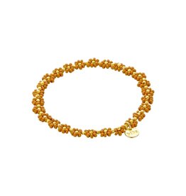 Biba Biba: Armbandje bloemetjes - bruin