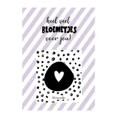 Labelgeluk Labelgeluk: Kaart A6 | heel veel bloemetjes voor jou
