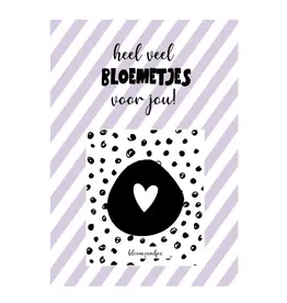 Labelgeluk Labelgeluk: Kaart A6 | heel veel bloemetjes voor jou