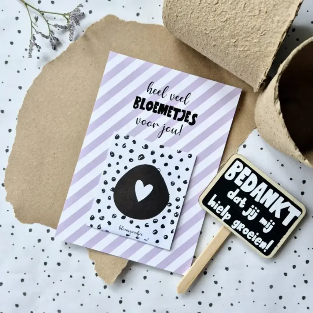 Labelgeluk Labelgeluk: Kaart A6 | heel veel bloemetjes voor jou