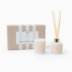 Stationery & gift Stationery & gift: Gift Set Beige Kaars & Geurstokjes