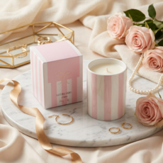 Stationery & gift Stationery & gift: Kaars Keramiek | Roze 215 gram