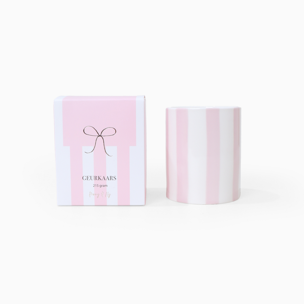 Stationery & gift Stationery & gift: Kaars Keramiek | Roze 215 gram