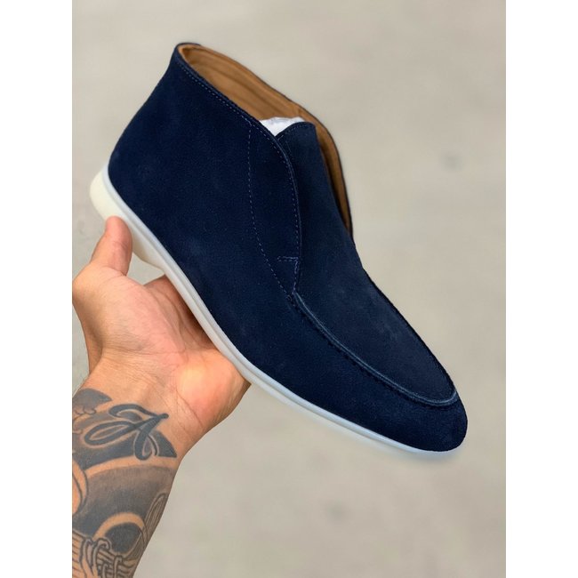 Spiksplinternieuw H.O.N High top suede schoen donkerblauw voor heren - Intenso MG-26