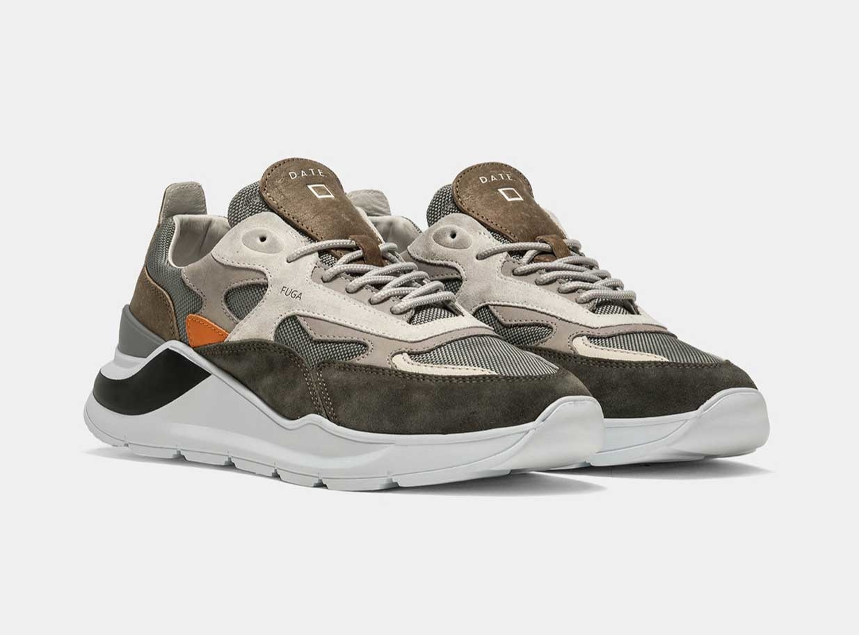 D.A.T.E. Sneaker FUGA Horsy Light Gray | Heren | Kleur grijs - Intenso