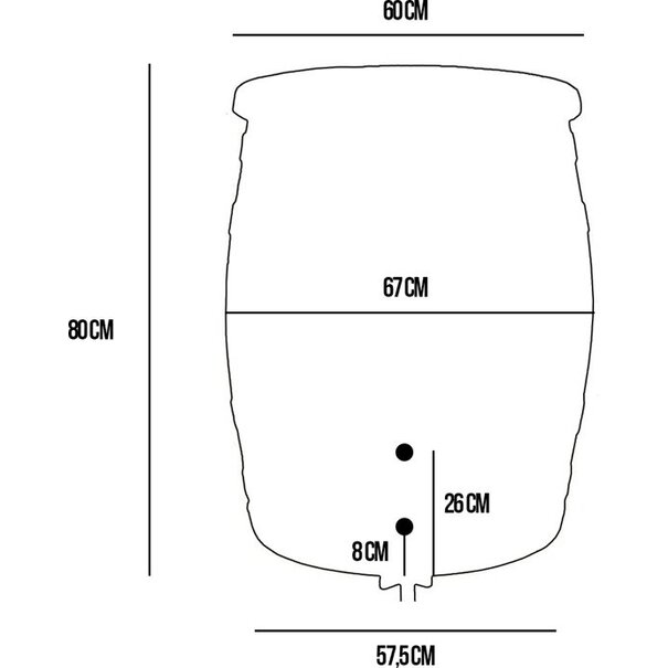 Roto 240 liter bruin