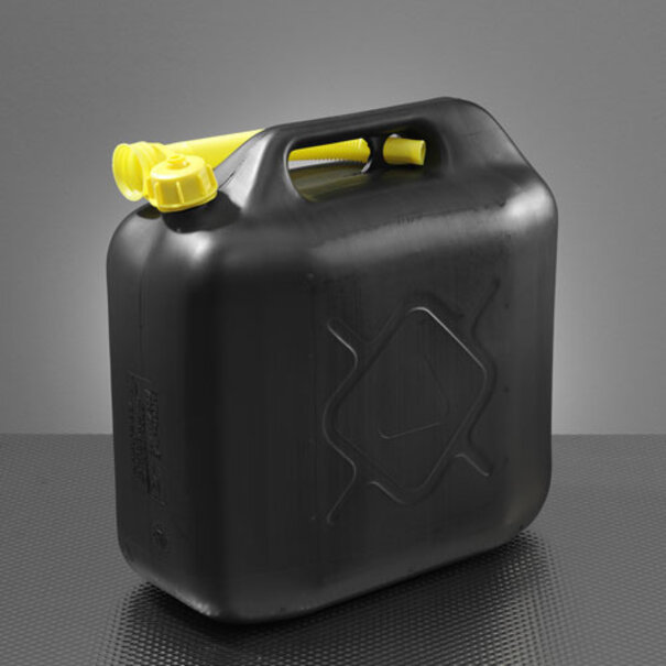 2x Zwarte brandstof jerrycan 20L