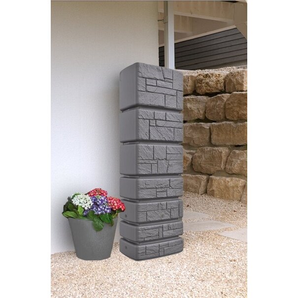 Regenton Stone Tower 350 liter - Grijs