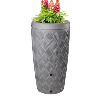 Wave Regenton Zilver 240L met Bloemenbak