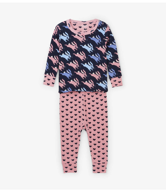 Hatley Meisjes 2-delige Babypyjama met Konijntjes