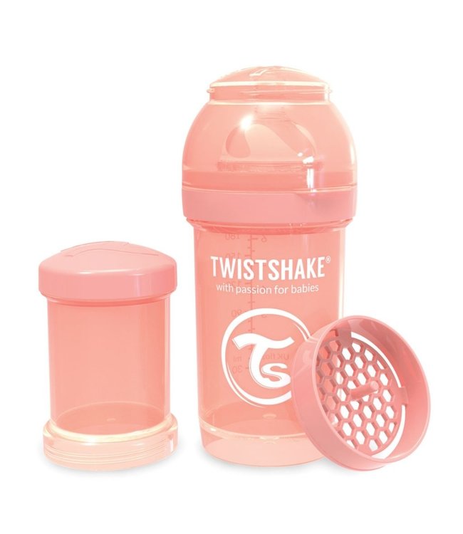 Twistshake Babyfles Antikoliek 180Ml - Pastel Peach