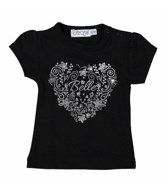 Dirkje Dirkje Babykleding Zwarte Meisjes Tshirt Belle