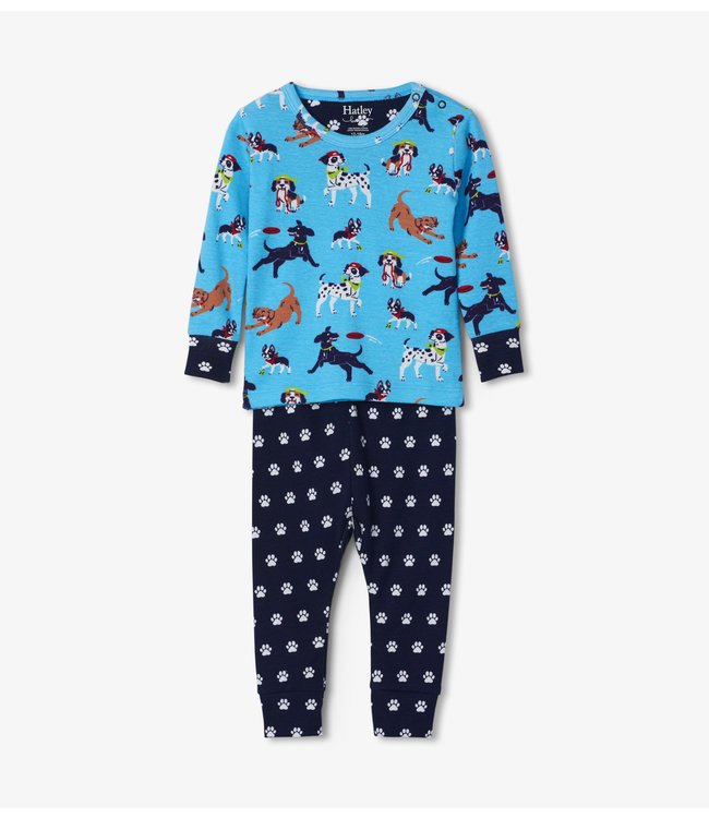 Hatley 2-delige Baby Pyjama Playful Pups Baltic Sea