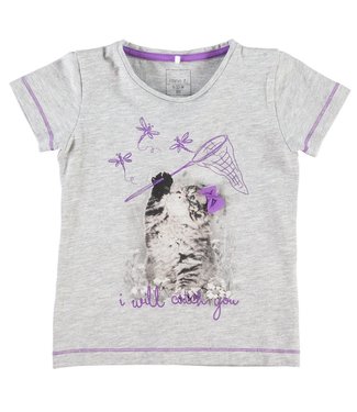 Name it Name-it Meisjes Tshirt Eja Grey Melange