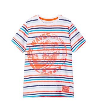 Name it Name-it Jongens Tshirt Fonzo Bright White / Neon