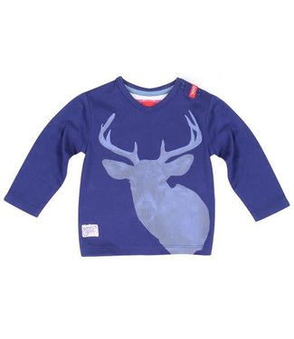 Beebielove Blauwe Jongens Longsleeve Tshirt Hert