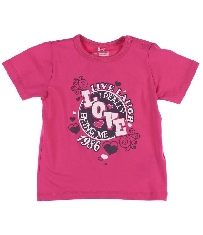 Name-it Meisjes Roze Tshirt Vana (Love)