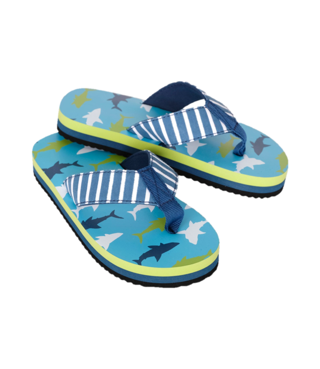 Hatley Jongens Flip Flops Great White Sharks