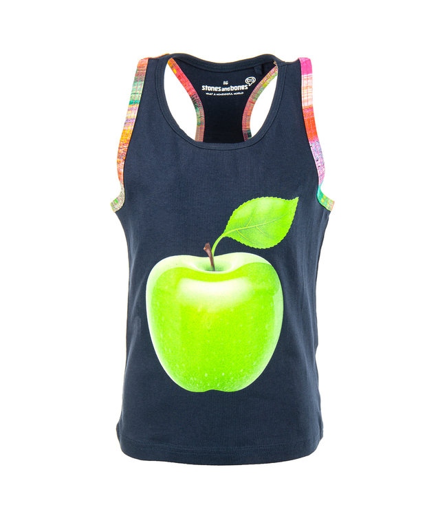 Stones and Bones Meisjes Singlet Emerald Apple Navy