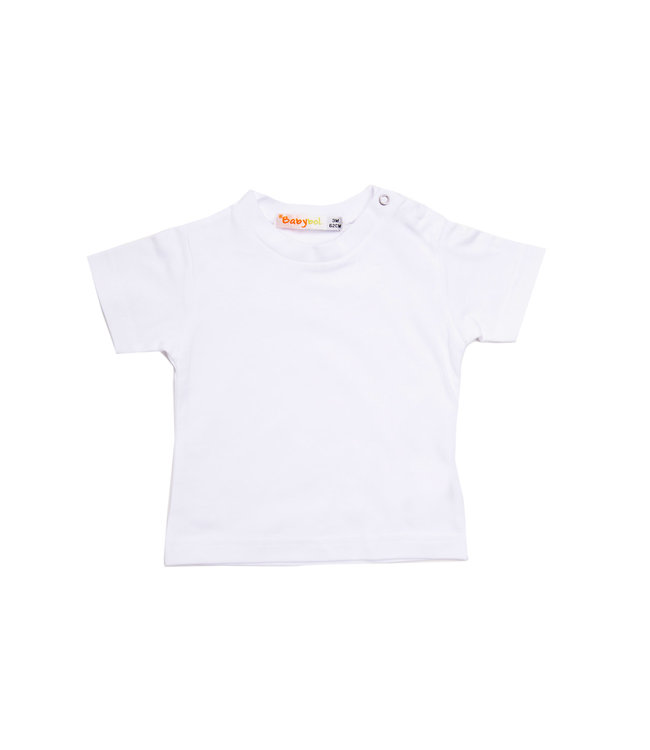Babybol Effen Witte Baby T-shirt Korte Mouwen